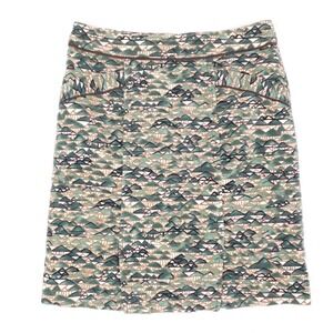 Edme & Esyllte Anthropologie Geometric Print Skirt Women's 4 Boho Casual Office